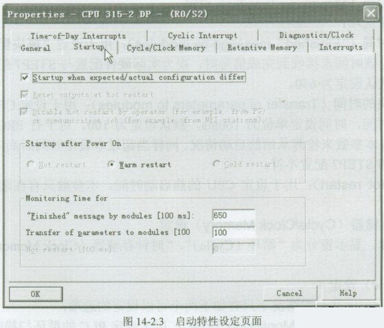 西门子PLC的CPU模块启动特性( STARTUP)设定