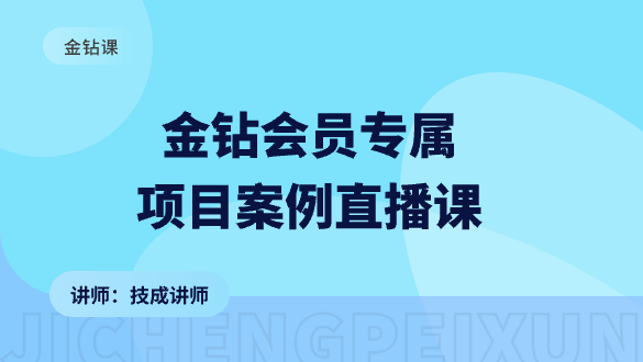 金钻会员专属项目案例直播课